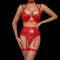 ArielleRed Lace  Five-Piece Set