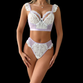 Emmaline White Two-Piece Lace  Set