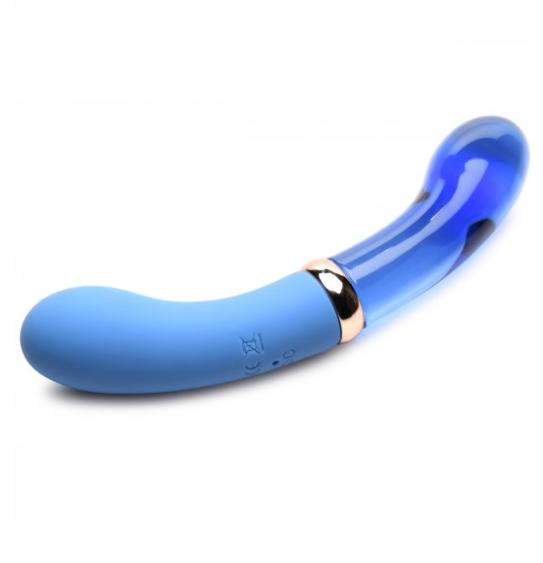 Noir Blue Dual Glass G-spot vibrator