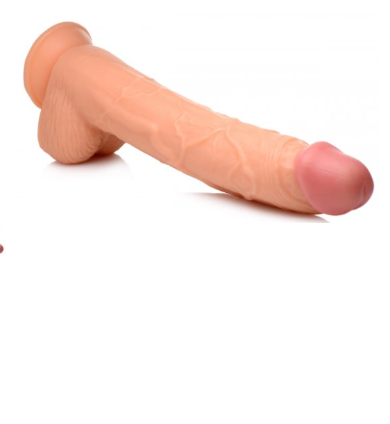 Hung Harry 11.75 Inch Dildo with Balls - Light