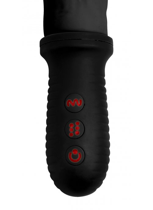 8X Auto Pounder Vibrating and Thrusting Dildo with Handle - Black