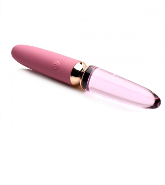 Hunnies Rosé Dual Silicone and Glass Vibrator