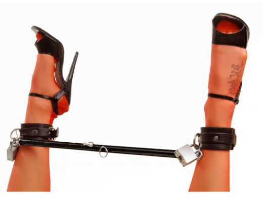 Black Steel Adjustable Pleasure Spreader Bar
