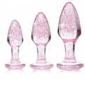 Glitter Gem Anal 3 Plug Set - Pink