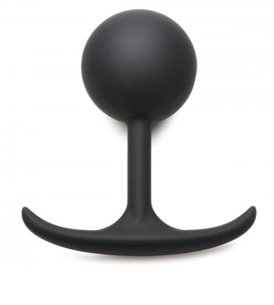 Premium Silicone Round Weighted Anal Plug - XL