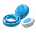 Love Loops 10X Silicone Cock Ring with Remote - Blue
