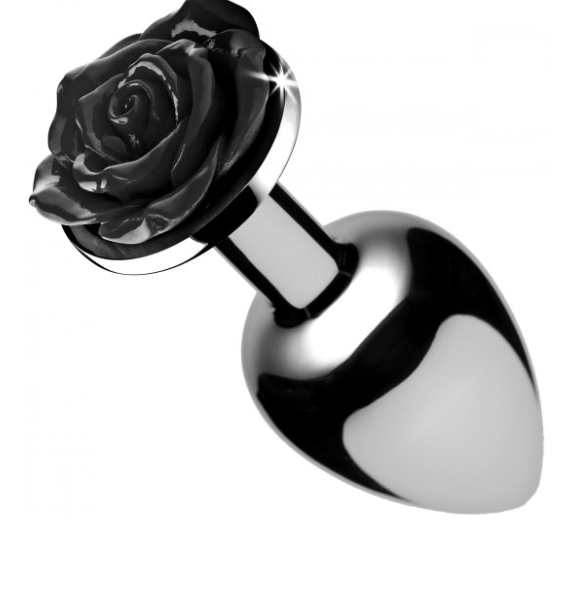 Black Rose Anal Butt Plug