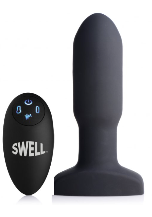 Remote Control Inflatable 10X Vibrating Missile Silicone Anal Plug