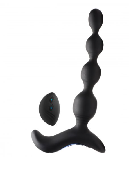 Shock-Beads 80X Vibrating & E-stim Silicone Anal Beads with Remote