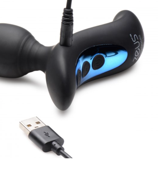 Shock-Beads 80X Vibrating & E-stim Silicone Anal Beads with Remote