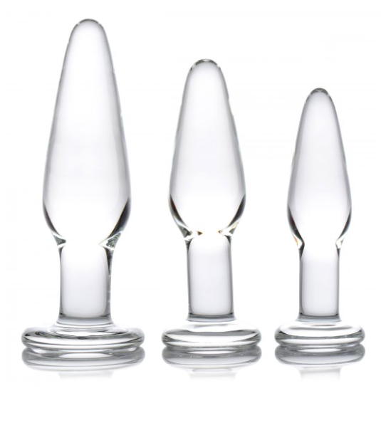 Dosha 3 Piece Glass Anal Plug Kit