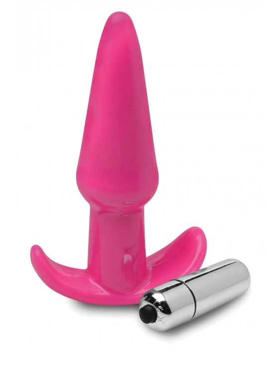 Hunnies Smooth Pink Vibrating Anal Plug