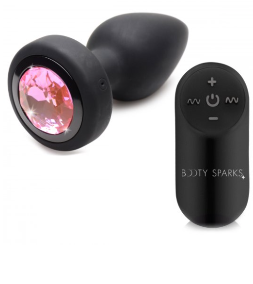 Pink Gem 28x Vibrating Anal Plug