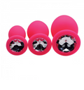 Hunnies Pink Pleasure 3 Piece Silicone Anal Plugs