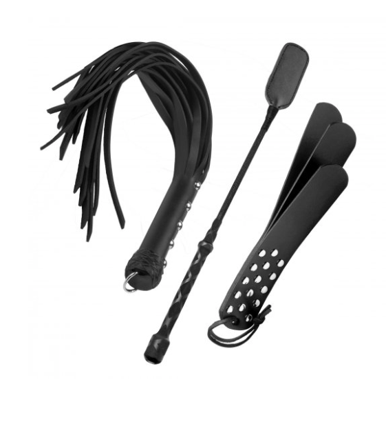 Leather to Impact 3 Piece Spanking Kit
